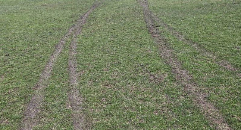 Вандализъм във Враца: автомобил дрифти и унищожи новозатревен терен на Ботев (СНИМКИ)